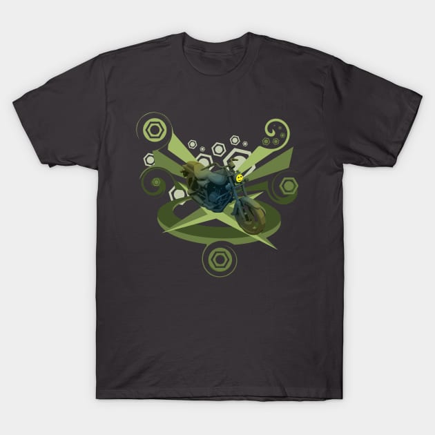 THE HAPPY MOTORCYCLE T-Shirt by chaitanyak